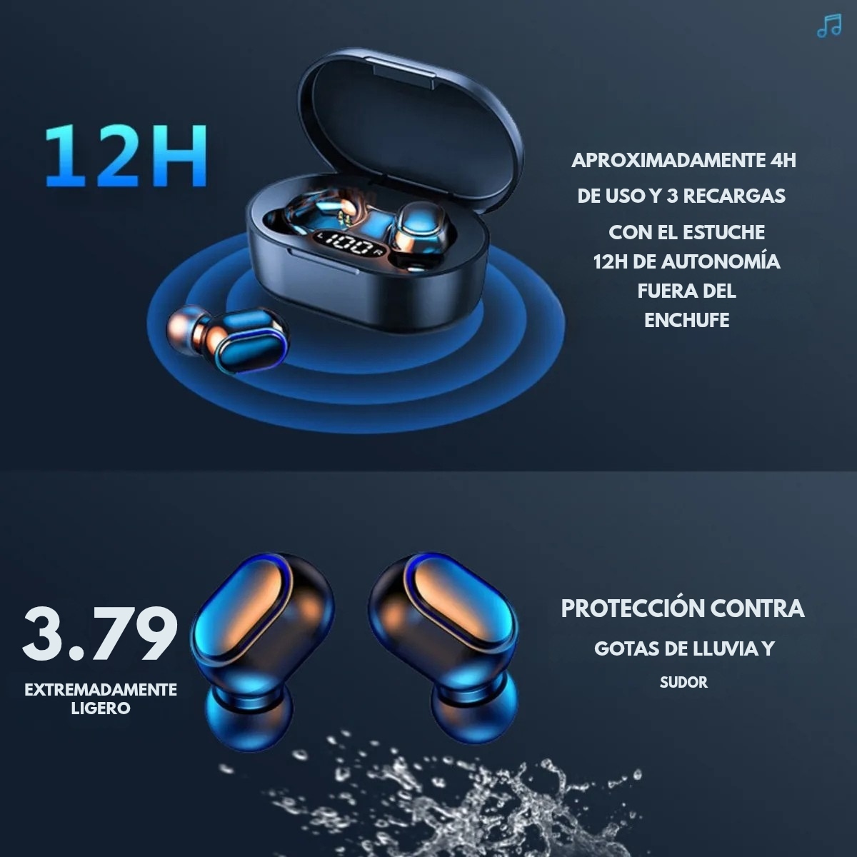 AIRPODS - AURICULARES CON BLUETOOTH Y PANTALLA LED